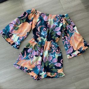 Fun & Flirty Romper Off the shoulder cut